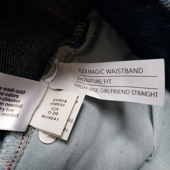 Lane Bryant Girlfriend Straight High Rise Jeans - Picture 8 of 8